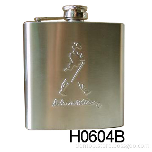 Protable 6oz New Hip Flask with Embossing Logo (H0604B)